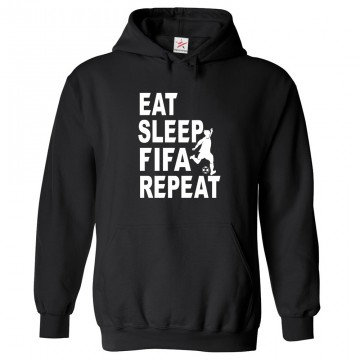 Eat Sleep Football Repeat Football Lover Print Kids and Adults Hoodie